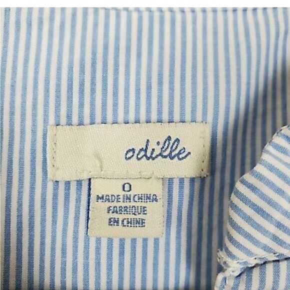 Anthropologie Odille Striped Cotton Blouse - Picture 14 of 15